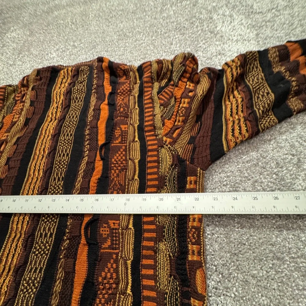 Cotton On Sweater Mens Large Coogi Style 3D Knit 100% Cotton 90s Retro Knit Y2K